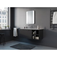 Miroir illuminé avec bordures arrondies