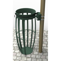 Corbeille Vigipirate: Empêche le sac de s'envoler fixation poteau.