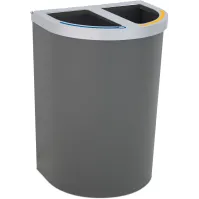 Corbeille Nice multi-flux 65 litres 2 zones de recyclage