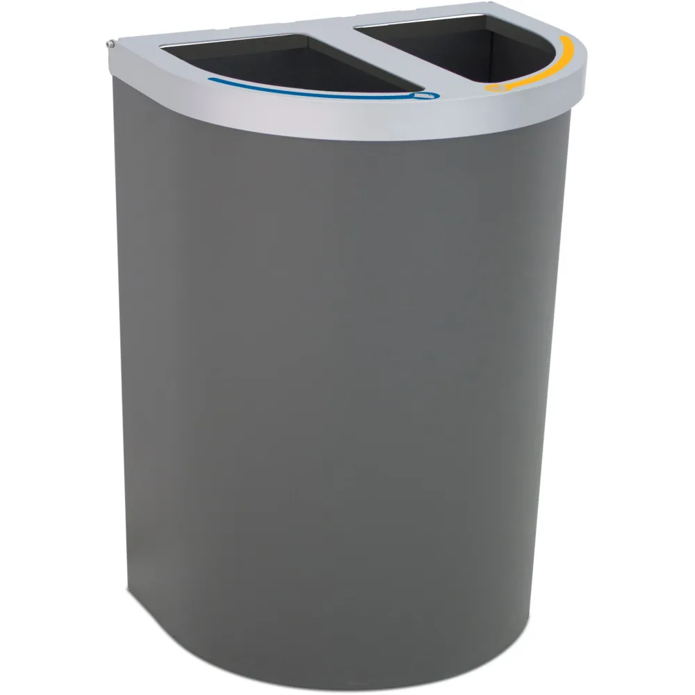 Corbeille Nice multi-flux 65 litres 2 zones de recyclage