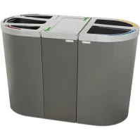 Corbeille Nice multi-flux 65 litres 2 zones de recyclage