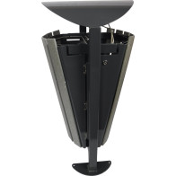 Corbeille de parc bi-flux 2 zones de tri déchets