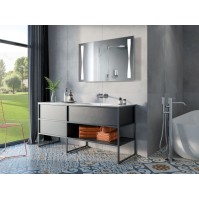 miroir lumineux papillon rectangulaire pour salle de bains