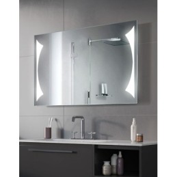miroir rectangulaire joli light avec led en forme de parenthèses