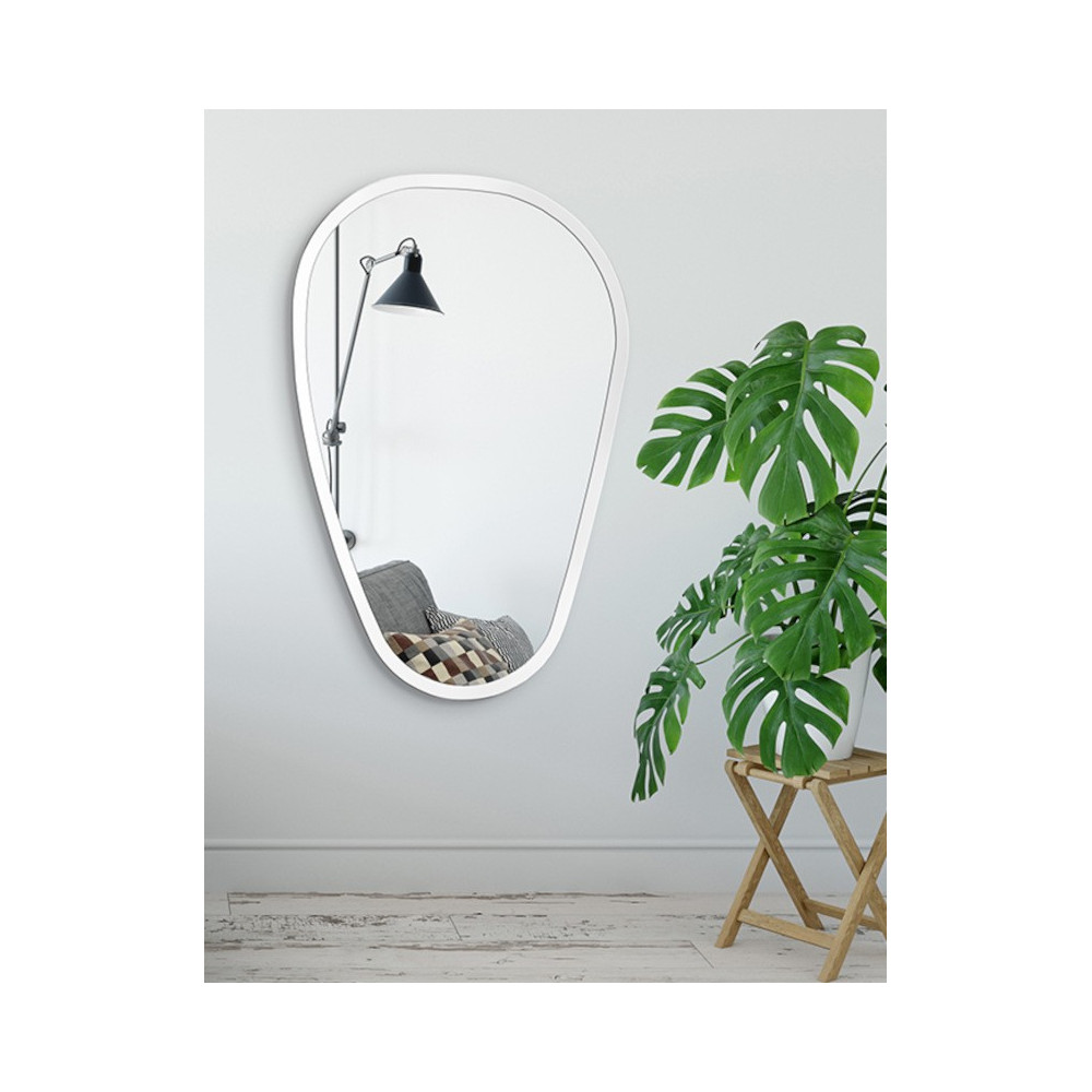 miroir vertical stone white de forme spéciale scandinave