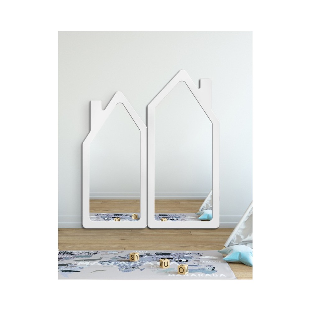 miroir en forme de maison house white élégant et moderne