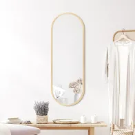 miroir allongé scandinave oblong arrondi aux extrémités