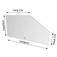 commande miroir sur mesure avec éclairage led pour combles