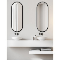 miroir oblong cadre noir plusieurs dimensions disponibles