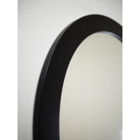 miroir oblong cadre noir positionnement vertical ou horizontal