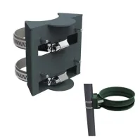 fixation poteau en acier peint pour support sac sans danger