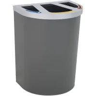 Corbeille Nice multi-flux 65 litres 3 zones de recyclage