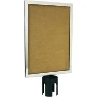 adaptateur d'affichage noir en plastique pour poteau balisage