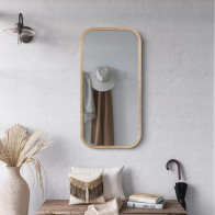 miroir mira natural avec cadre aspect bois élégant
