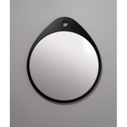 miroir oslo black élégant miroir rond décoratif noir