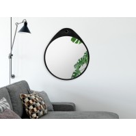 miroir oslo black en forme cylindrique déformation en haut