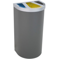 Corbeille Nice multi-flux 95 litres 3 zones de recyclage