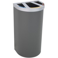 Corbeille Nice multi-flux 95 litres 3 zones de recyclage