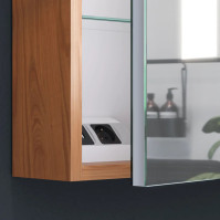 armoire à miroir led sur mesure avec 2 à 4 étagères