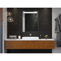 meuble armoire sur mesure porte miroir avec LED intégrée pour salle de bain