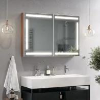 armoire simple caisson miroir LED éclairage puissant configurable