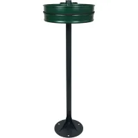 poubelle verte sur poteau avec sandow pour sacs