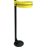 support sac-poubelle jaune fixation sol béton