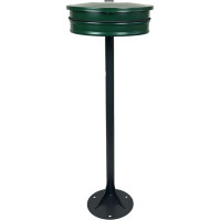 porte sac parc avec couvercle métal vert durable