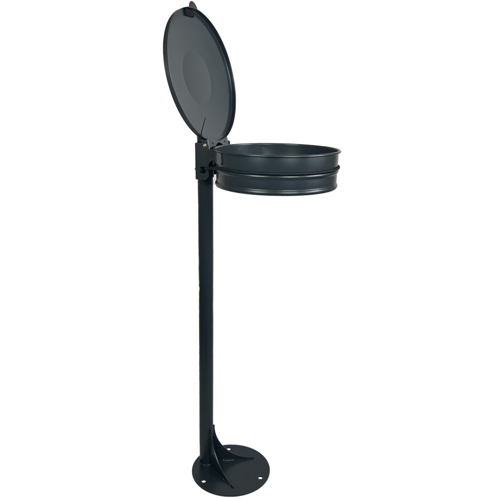 porte sac-poubelle gris manganèse pour parc urbain porte sac-poubelle gris manganèse pour parc urbain