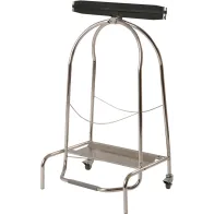 porte-sac inox 110L roues ouverture bouche de grenouille