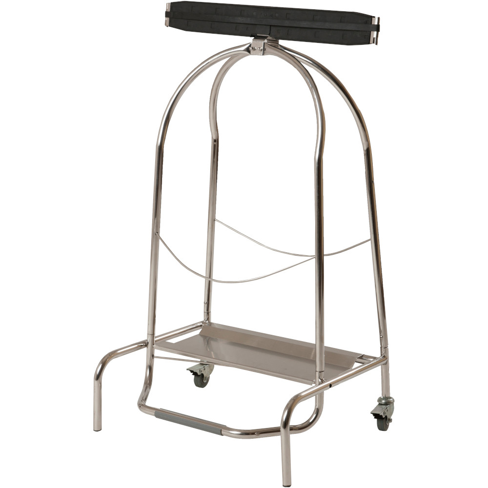 porte-sac inox 110L roues ouverture bouche de grenouille porte-sac inox 110L roues ouverture bouche de grenouille