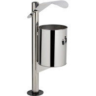 Corbeille inox urbaine chapeau élégant 30L robuste et design