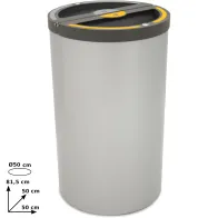 Poubelle Madrid ronde 2 flux 120 litres support de sac