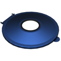 Support sac-poubelle bleu avec couvercle pour bouteille