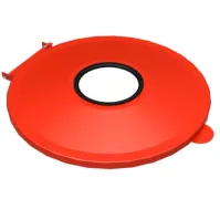 Support sac-poubelle rouge avec couvercle pour bouteille