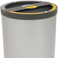 Poubelle Madrid ronde 2 flux 120 litres support de sac