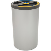 Poubelle Madrid ronde 3 flux 120 litres support de sac