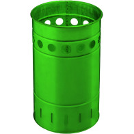 Corbeille verte en acier zingué