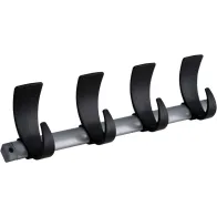 Porte-manteaux mural élégant avec quatre crochets robustes.