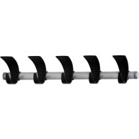 Porte-manteaux mural élégant avec cinq crochets robustes.