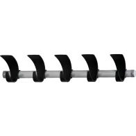 Porte-manteaux mural élégant avec cinq crochets robustes.