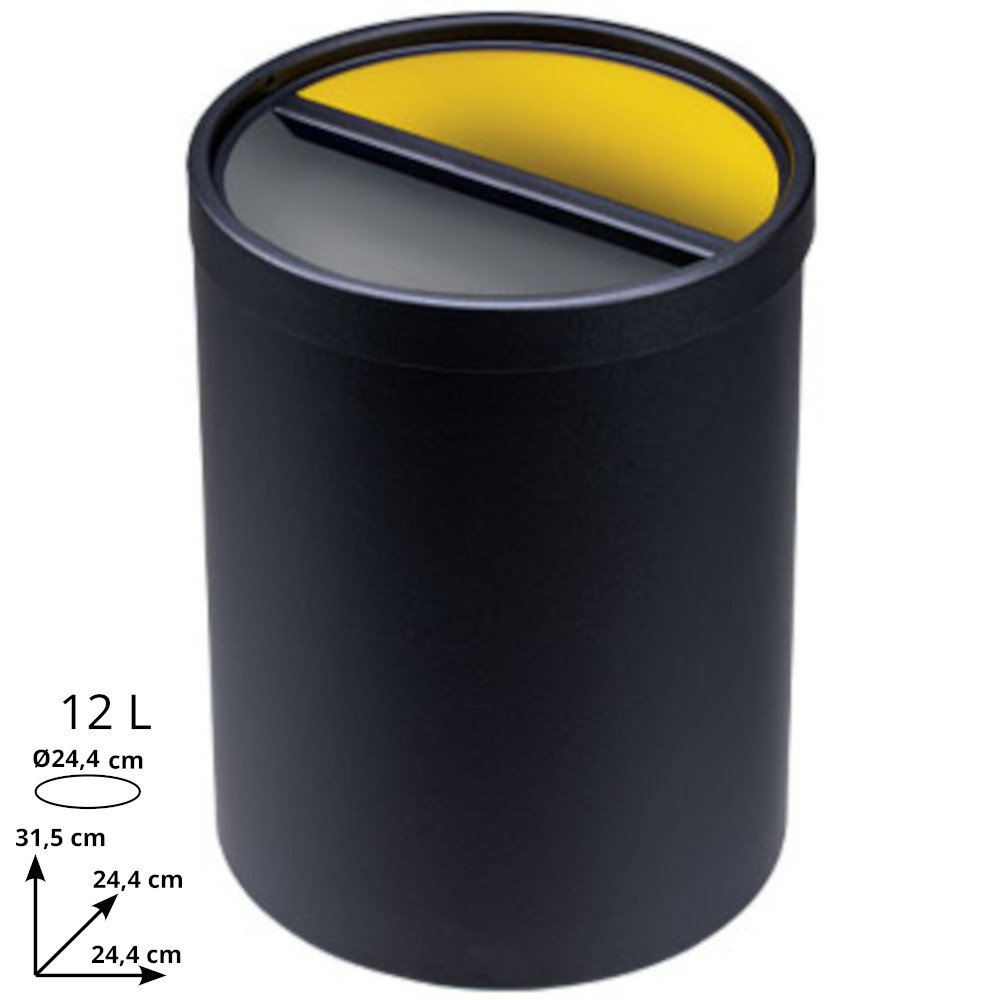Poubelle double compartiment pour tri sélectif compacte Poubelle double compartiment pour tri sélectif compacte
