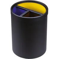 Poubelle triple compartimentation pour tri sélectif efficace