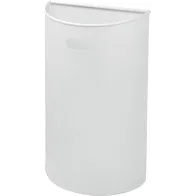 Corbeille blanche demi-ronde murale élégante et pratique.