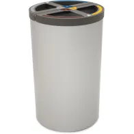 Poubelle Madrid ronde 4 flux 120 litres support de sac