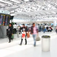 Poubelle Madrid ronde 4 flux 120 litres support de sac