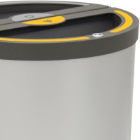 Poubelle Madrid ronde 2 flux 180 litres support de sac