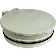 Support mural blanc pour sac-poubelle avec couvercle intégré