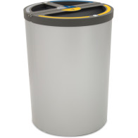 Poubelle Madrid ronde 3 flux 180 litres support de sac