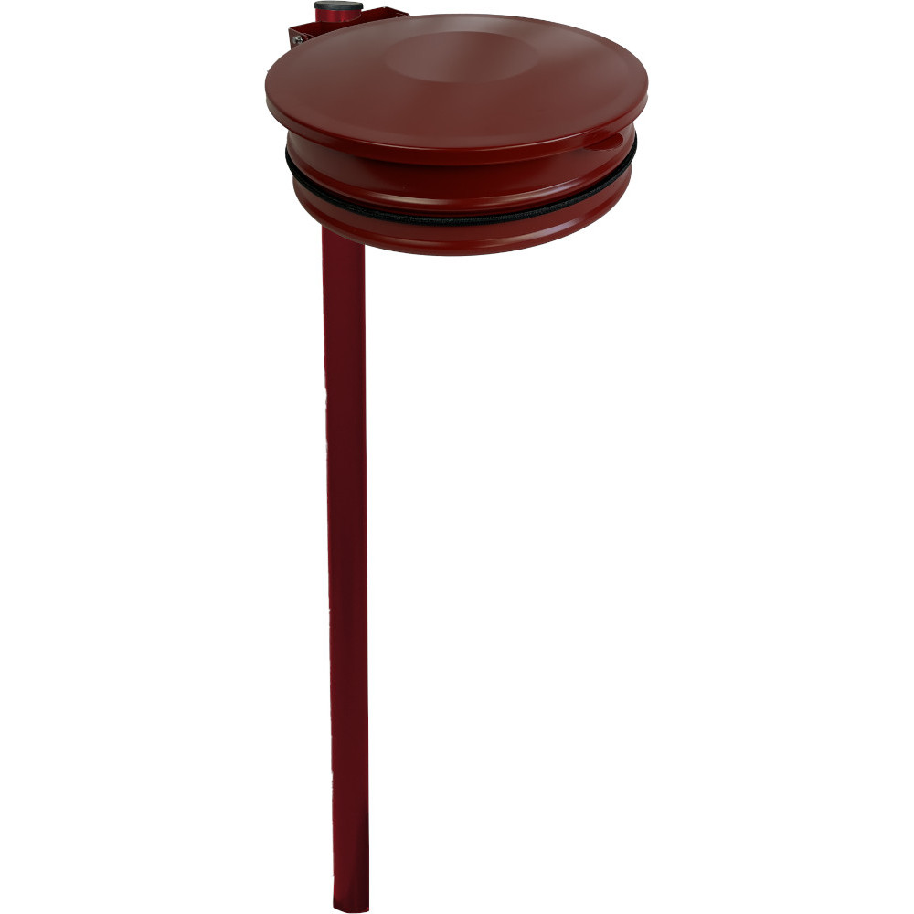 Support sac-poubelle rouge avec couvercle Support sac-poubelle rouge avec couvercle